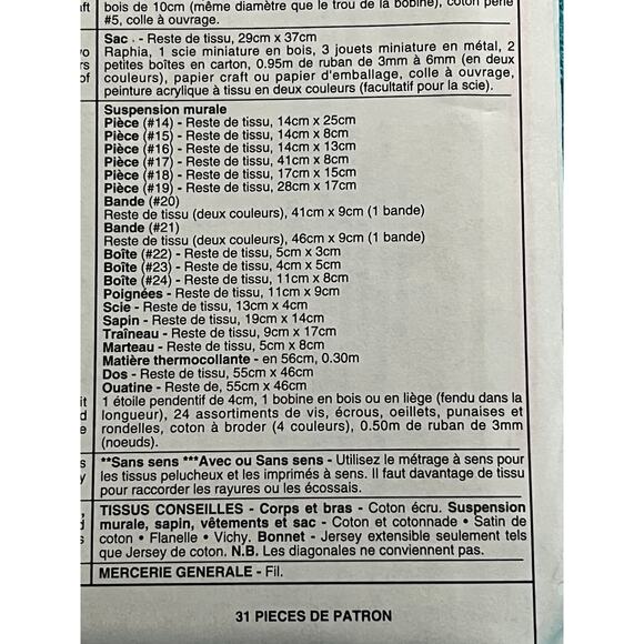 McCalls 7865 Christmas pattern santa mini quilt bag of toys - Picture 7 of 7